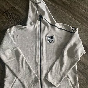 Mens Adidas LA Kings Stadium Zip Up Hoodie XL